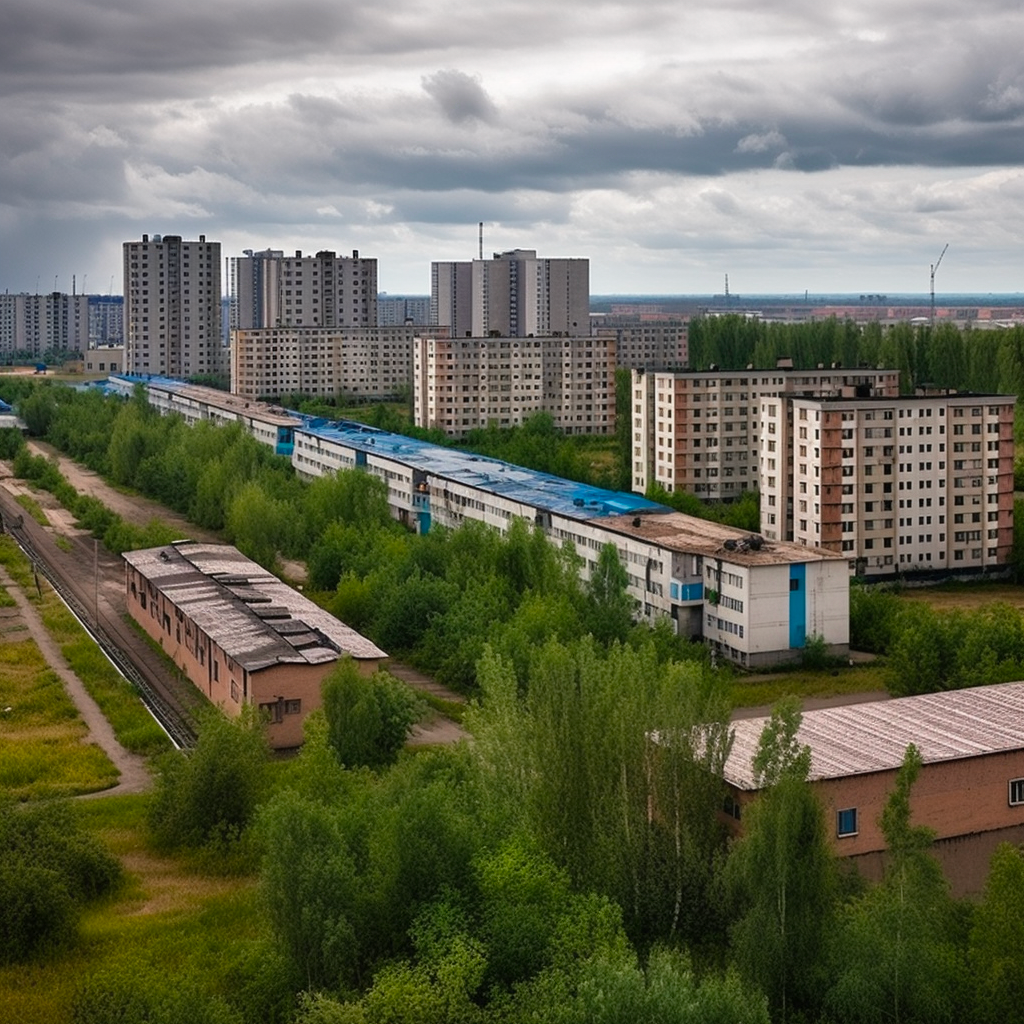 Сгенерированный нейронной сетью город Ангарск